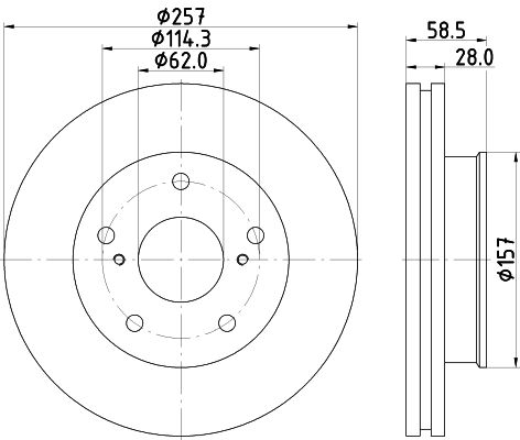 HELLA PAGID Bremžu diski 8DD 355 117-821